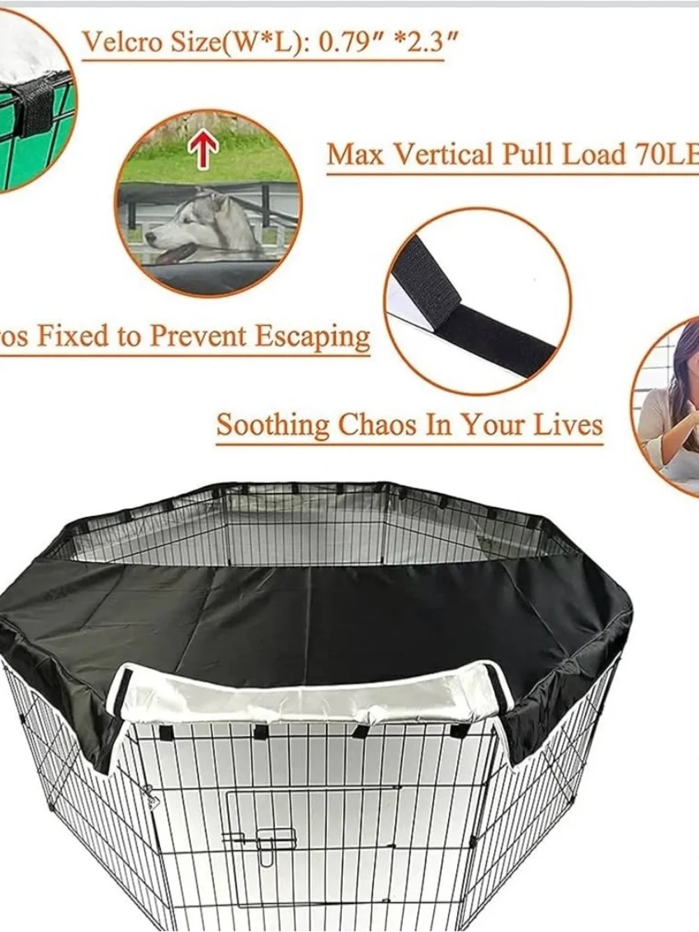 PJYuCien Playpen Top Cover for 24